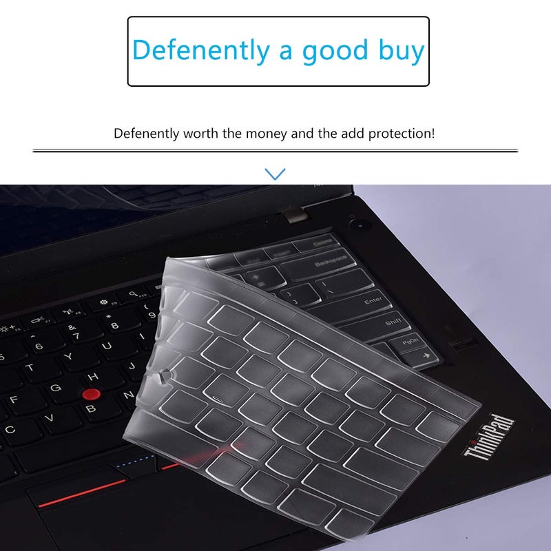 MUBUY-GOL Keyboard Cover for Lenovo ThinkPad 14" E14 Gen 4 3 2 1, Thinkpad E480 E485 E490 E475 E470 E470c, ThinkPad T460(s) T470(s) T480(s) T490/S T495(S), ThinkPad L390 L460 L470 L480, Thinkpad A475 A485-TPU - Image 3